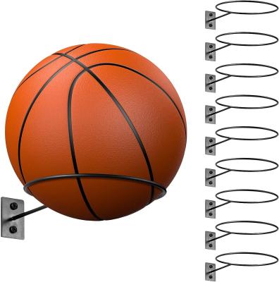 China Carbon steel Metal Ball Holder Wall Mount for Basketball Football Volleyball Soccer for sale