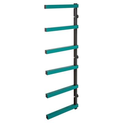 China 6-Shelf System Wood Organizer Lumber Storage Metal Rack for sale