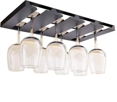 China Zinc Plating Glass Cup Hanging Holder Metal Hanging Organizer for Bar and Restaurant for sale