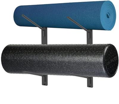 China Wall Mount Yoga Mat Foam Roller Towel Rack Hanging Yoga Strap Hook for sale