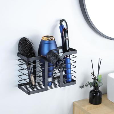 China Modern Style Hair Tool Organizer for Wall Mounted Hair Dryer Bathroom Cabinet Holder for sale