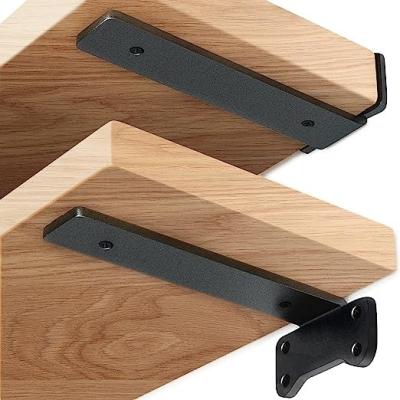 China Black Carbon Steel Heavy Duty Hidden Shelf Brackets for Concealed and Durable Support for sale