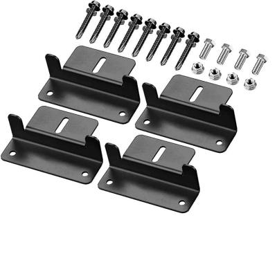 China 3.94*2.6 White Power Black Solar Panel Z Bracket Mount Lightweight Anodized Aluminum Mounting Brackets for sale