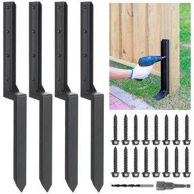 China Strong Iron Fence Post Repair Stakes Ground Spike for Fixing Tilted/Broken Fence Post for sale