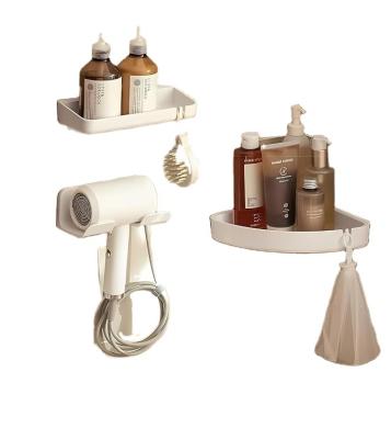 China Space-saving Installation Type Hair Dryer Holder Wall Mounted Hair Care Tools Display for sale