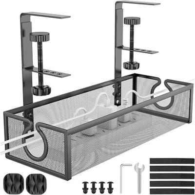 China Office Electric Wire Organizer Tray No Drill Mesh Desk Cable Tray for Cable Management for sale