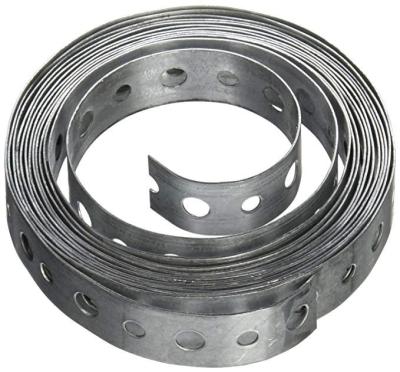 China Silver HVAC Duct Fitting Strap Perforated Plumbers Metal Tape Hanger Bar Galvanized for sale