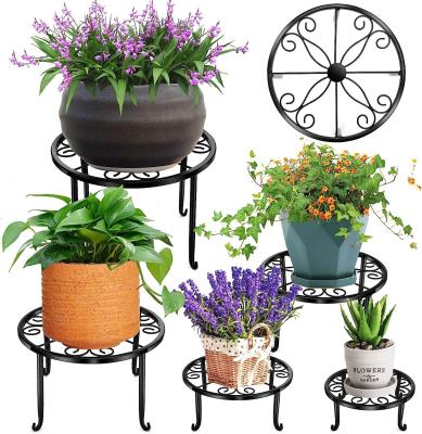 China Indoor Vintage Flower Rack with Included Hardware Decorative Iron Steel Plant Stand for sale