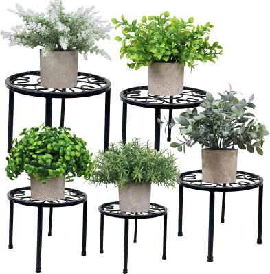 China Indoor Display of Multiple Plants with Heavy Duty Decent Metal Flower Stand Pot Stands for sale