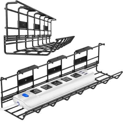 China Under Desk Cable Management Tray Metal Cord Organizer for a Tidy Workspace for sale