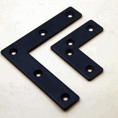 China Yellow Stainless Steel Metal Flat Corner Braces Mending Plates Angle T L Bracket for sale