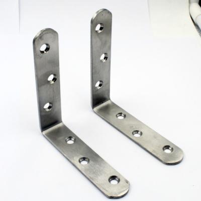 China Stamped Stainless Steel L Shaped Corner Bracket for Wood Furniture for Furniture Design for sale