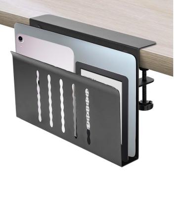 China Efficiently Manage Wires with 40*10*12cm Under Desk Cable Organizer Tray Clamp Mount for sale