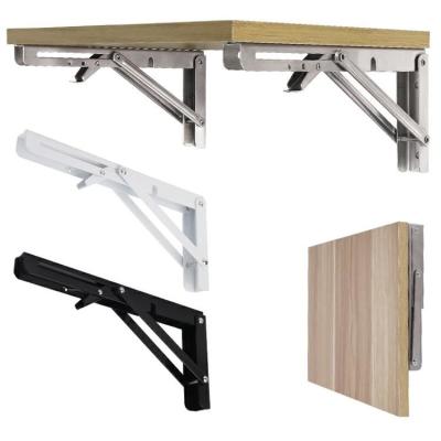 China Triangle Adjustable Table Bench Support Folding Brackets for 90 Degree Wall Mounting for sale