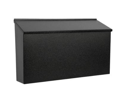 China Residential Black Powder Coating Wall Mailbox with Modern Lock and Customized Design for sale