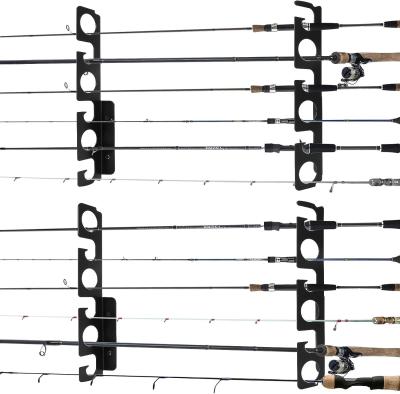 China Customized Color Carbon Steel Fishing Rod Racks Wall Ceiling Mount Holder Storage Hook for sale