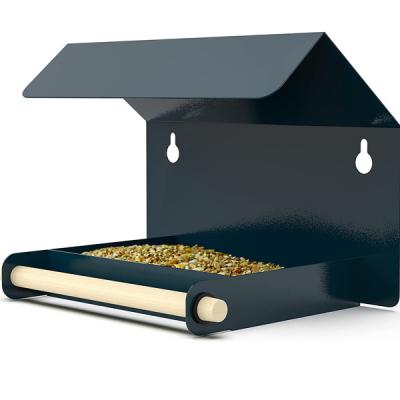 China Metal Wall Mounted Garden Bird Feeder Bath House for Feeding Birds and Providing Water for sale