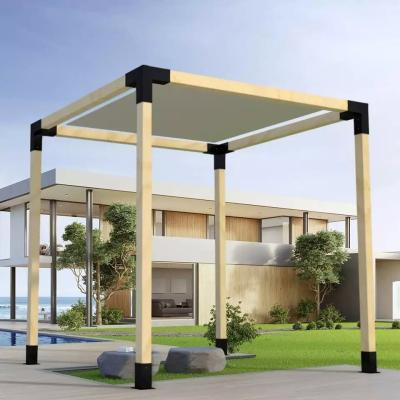 China Arbours Powder Coated Aluminum Pergola Kit for 4x4 and 6x6 Lumber Modern Construction for sale