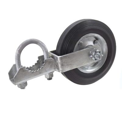 China Black Metal Caster Tire Wheel for Universal Mount Gate in Fencing and Trellis Gates for sale