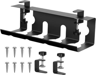 China 17 inch Carbon Steel Under Desk Cable Management Tray for Sustainable Wire Management for sale