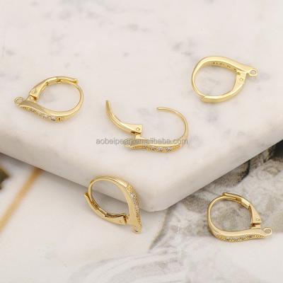 China Popular ETS-K667Jewelry, DIY Handmade Accessories, Fashionable Women, Brass Material, 18K Gold Plated Oval Jewelry for Making Earring Circle, for sale