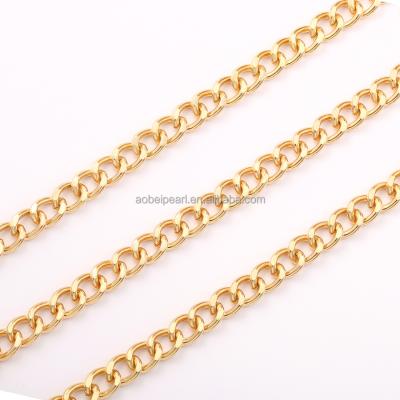 China 18K Gold 10mm Popular Cuban Chain For Jewelry Making, Lock Chain, Jewelry Findings, DIY Jewelry Material, ETS-K558 for sale