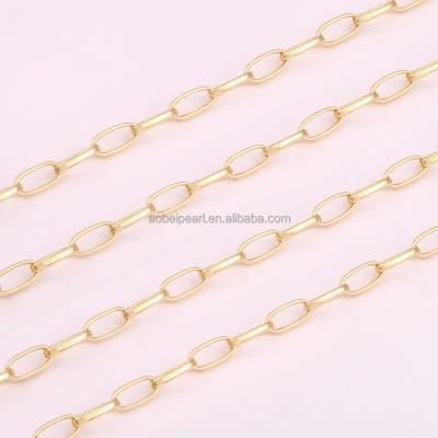 China Popular 18K Gold Chunky Oval Chain for Jewelry Making, Exquisite Jewelry Accessories, Jewelry Findings, DIY Material, ETS-K541 for sale