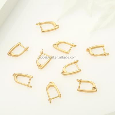 China Popular 18K Gold Leverback Earring Hoops for Jewelry Making, Jewelry Findings, Handmade DIY Earring Accessories, ETS-K520 for sale