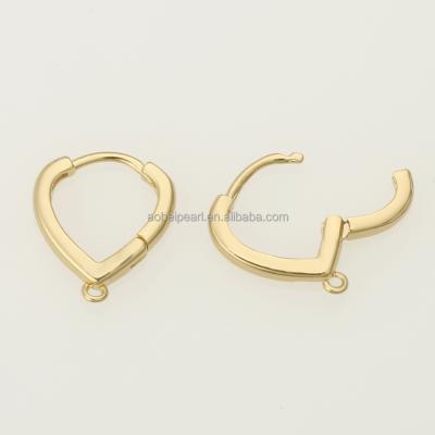 China Popular 18K Gold Waterdrop Earring Hoops for Jewelry Making, Jewelry Findings, Handmade DIY Earring Accessories, ETS-K518 for sale