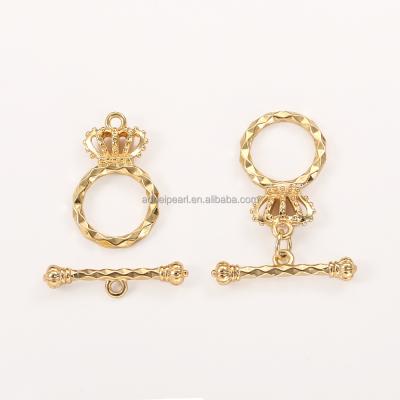 China Popular 18K Gold Crown OT Toggle Clasp for Jewelry Making, Jewelry Findings, DIY Jewelry Material, ETS-K287 for sale