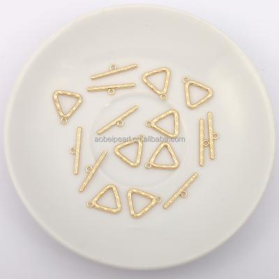 China Popular 18K Gold Trangle OT Toggle Clasp for Jewelry Making, Jewelry Findings, DIY Jewelry Material, ETS-K282 for sale