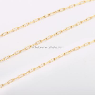 China Popular 18K Gold Plated Oval Chain For Jewelry Making, Jewelry Findings, DIY Jewelry Material, ETS-K304 for sale