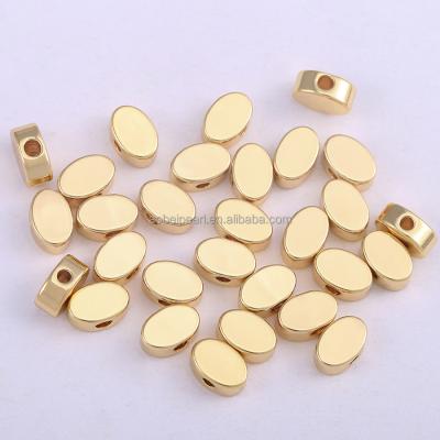 China Popular Oval 18K 3D Gold Plated Making Pendant, Jewelry Finding, Necklace Accessories, DIY Materials, Brass Charms, ETS-K689 for sale