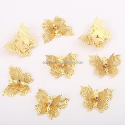 China Fashionable.Popular.Ladies ETS-K653, newcomers, fashionable women, 18K gold-plated jewelry production, DIY materials, butterfly pendants, for sale