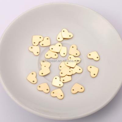 China Popular 18K Gold Plated Heart Charm For Jewelry Making, Jewelry Findings, DIY Jewelry Material, ETS-K322 for sale