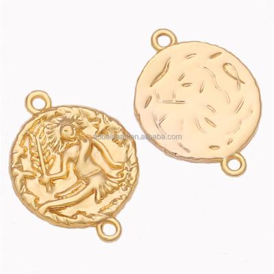 China Popular 18K Gold Plated Virgin Disc Charm for Jewelry Making, Jewelry Findings, DIY Jewelry Material, ETS-K314 for sale