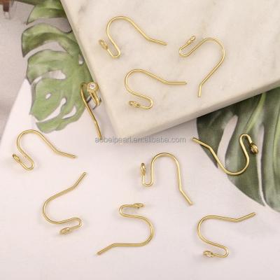 China Popular 18K Gold Plated Jewelry For Making Earring Hooks, U Shaped, Zircon, Fashionable Women, Bohemian Style.ETS-K679 for sale