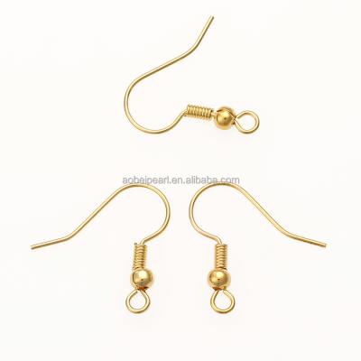 China Popular 18K Gold Earring Hooks for Jewelry Making, Jewelry Findings, Handmade DIY Earring Accessories, ETS-K545 for sale