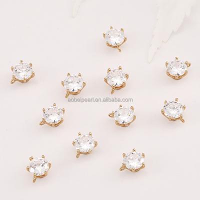 China Popular 18K Gold Plated Solitaire Zircon Pendant for Jewelry Making, Jewelry Findings, DIY Jewelry Material, ETS-K421 for sale