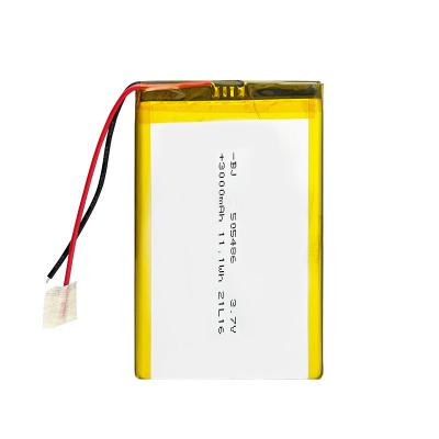 China Toys Customized Rechargeable Lipo Battery Sample Available 505486 3.7V 3000 mAh Lithium Ion Polymer Battery for sale