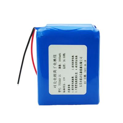 China Wholesale price 12V 755060 lipo 3S cell high power 3000mAh 3an lithium polymer battery pack rechargeable lipo battery for sale