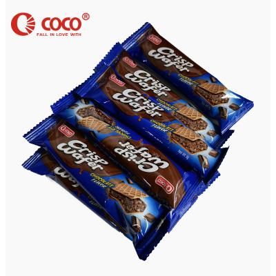 China Low Salt Crunchy Cocos Egg Yolk Wafer Salty Flavor Chocolate Flavor Cheese Flavor for sale