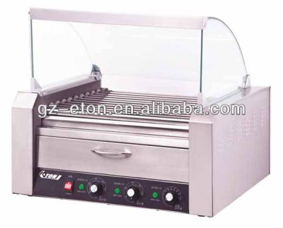 China Hot Dog 11 Bun Hot Dog Roasting Machine With Heating Case for sale