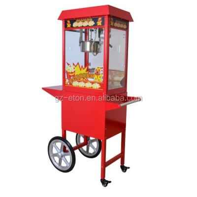 China Snack Factory [ETON] ETL Listed Commercial 8 Ounce Popcorn Machine With Cart for sale