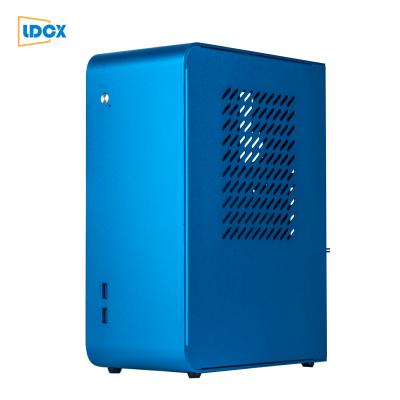 China LDCX U110 Desktop ITX Pure Aluminum Vertical Desktop Mini PC Computer Case for sale