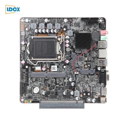 China Desktop LDCX H110 is suitable for Intel 8 side CPU socket PCIE LVDS DC12V DDR4 thinitx motherboard for sale