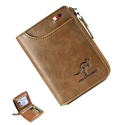 China Dropshipping RFID Wallet Men's RFID Blocking Wallet With Multi Zipper Credit Card Holder Purse for sale