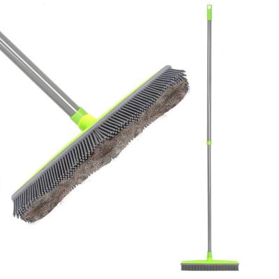 China Dropshipping Carpet Cleaner Dropshipping Magic Broom Dust Broom Pet Hair Remover Plastic Roller Magic Adjustable Rubber Brush for sale