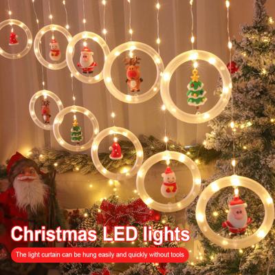 China Decorations for Dropshipping LED Christmas String Lamp Window Sucker Decoration Night Light Snowman Larland Wedding Party Lights for Xmas for sale