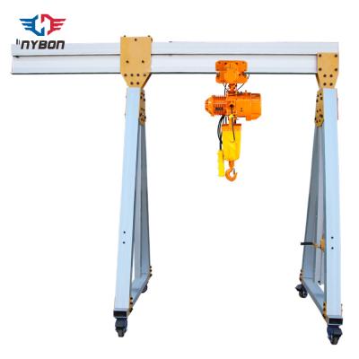 China Aluminum Gantry Crane For Sale, Crane Small Mini Mobile Portable Gantry Crane Lift Indoor Portal Crane Price for sale